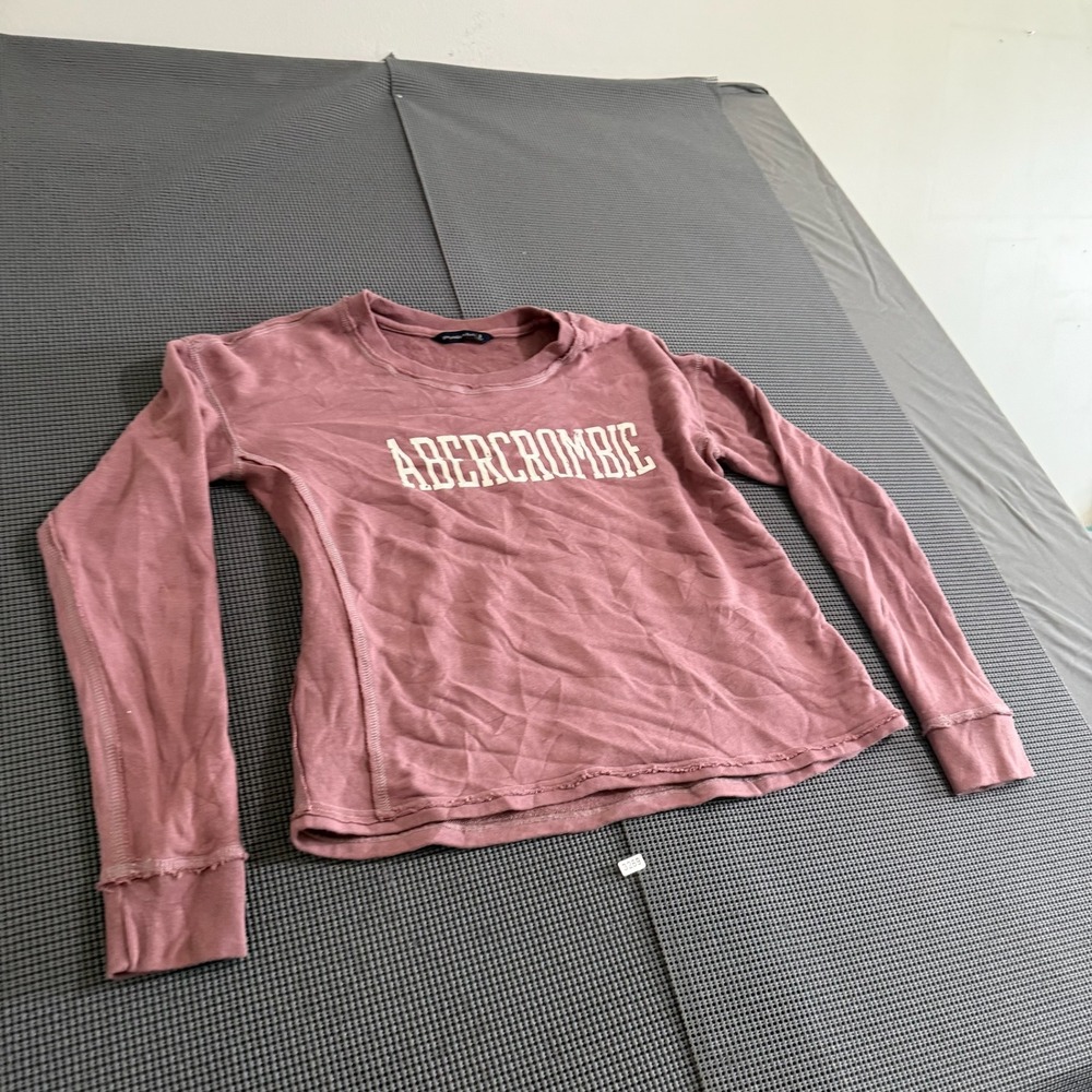 Abercrombie & Fitch Womens Pink Graphic Logo Sweatshirt Size S - Picture 2 of 5